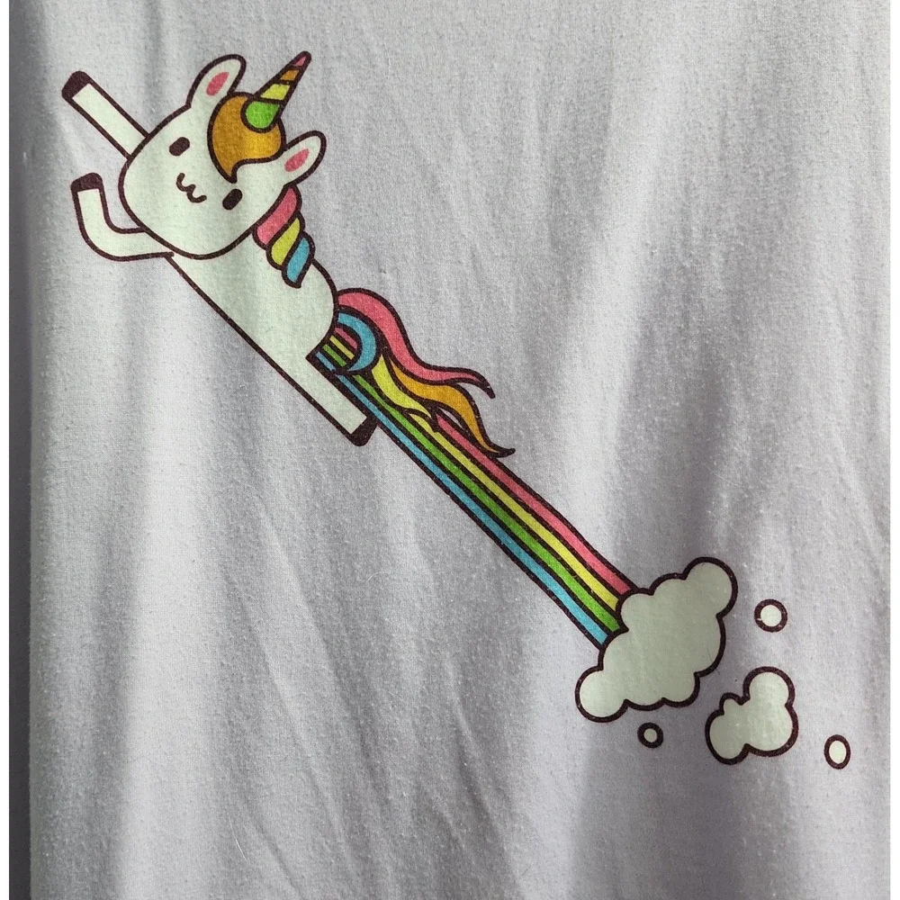 HDE Kids Purple Unicorn Rainbow Print  Nightgown Pajama‎ Dress Size 14